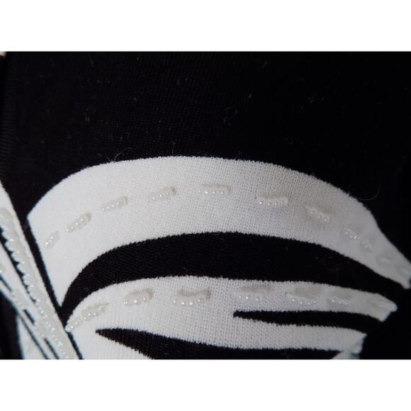 Pierri black and white cardigan sweater with beads size PS - Picture 6 of 8